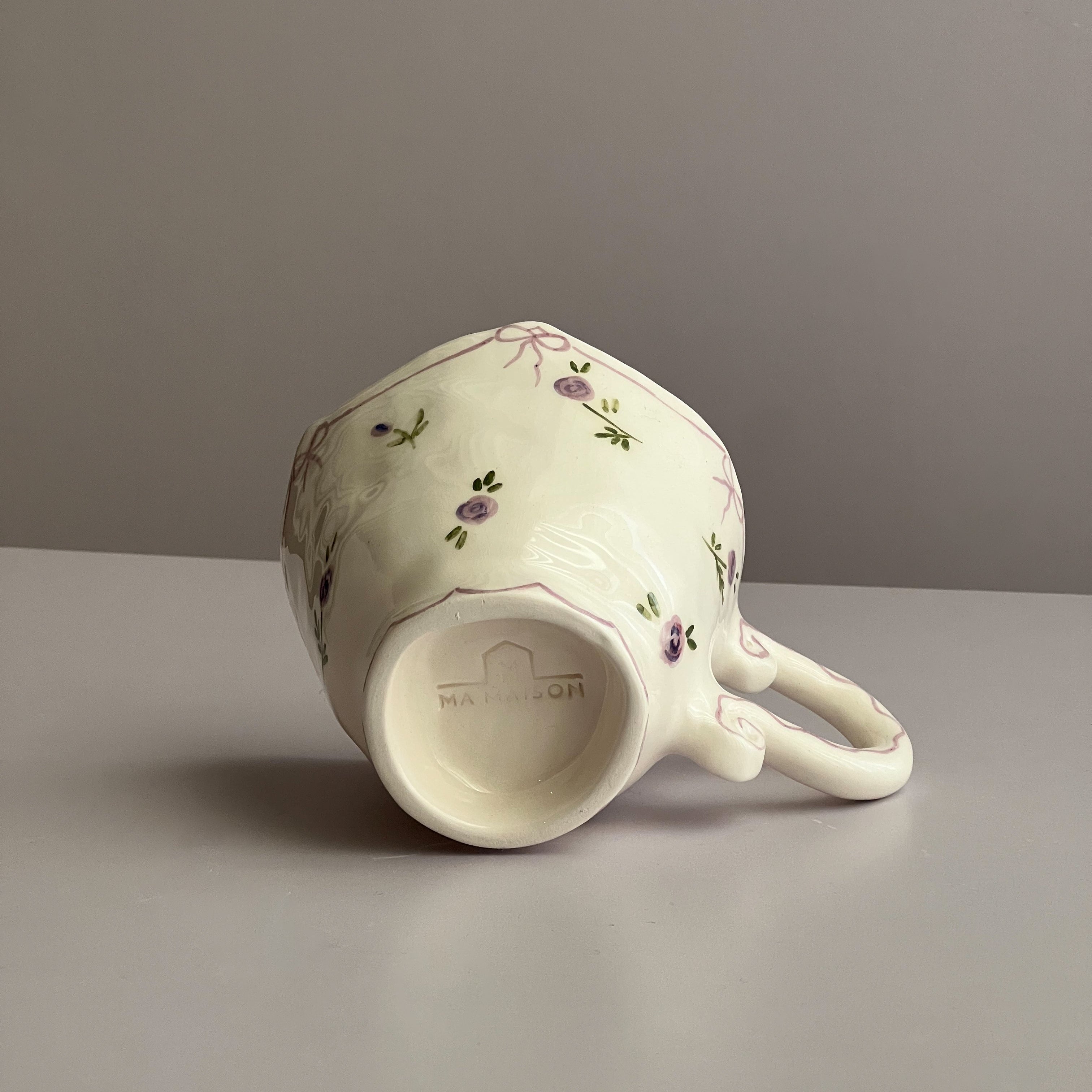 Lavender Roses Vintage Cup