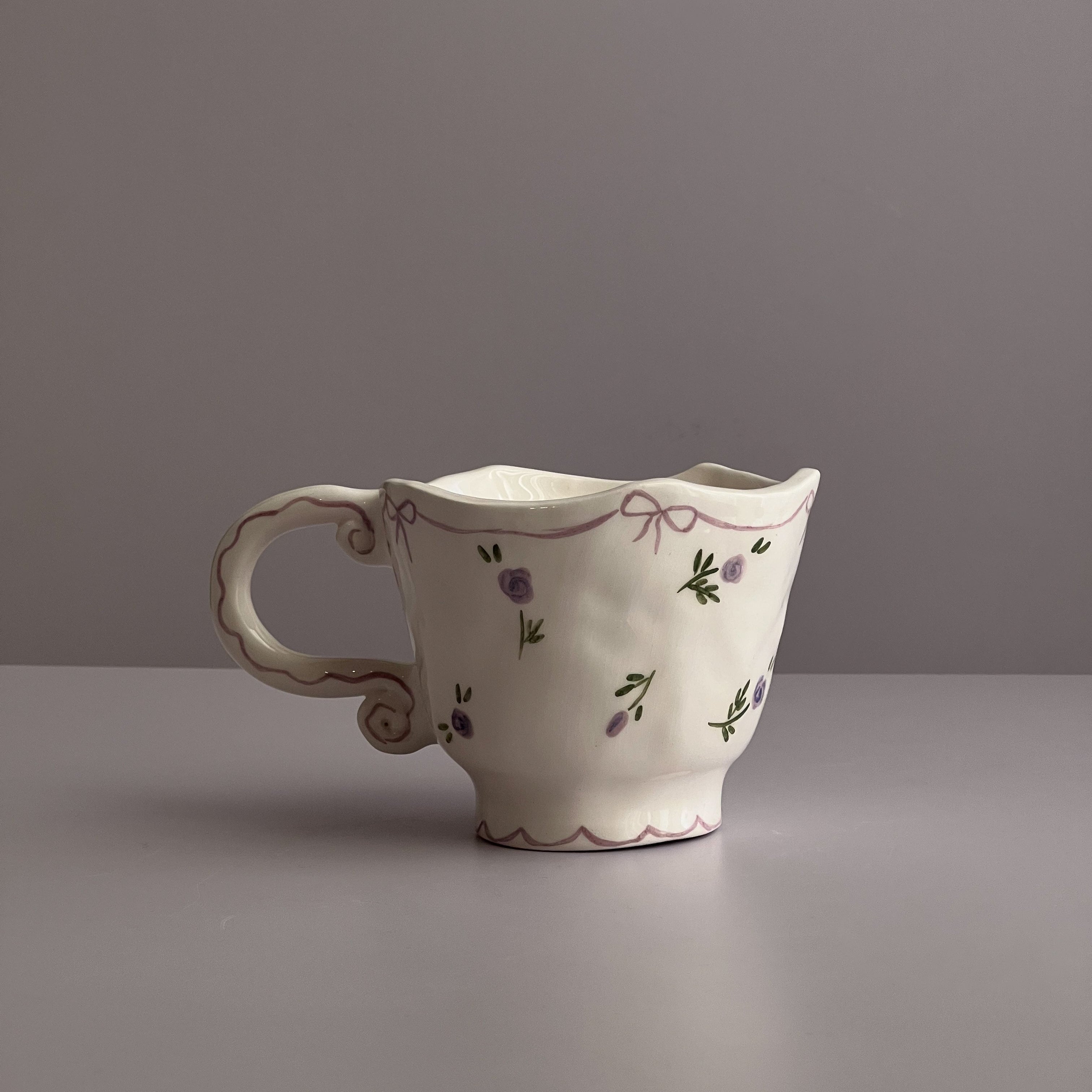 Lavender Roses Vintage Cup
