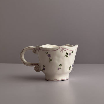 Lavender Roses Vintage Cup