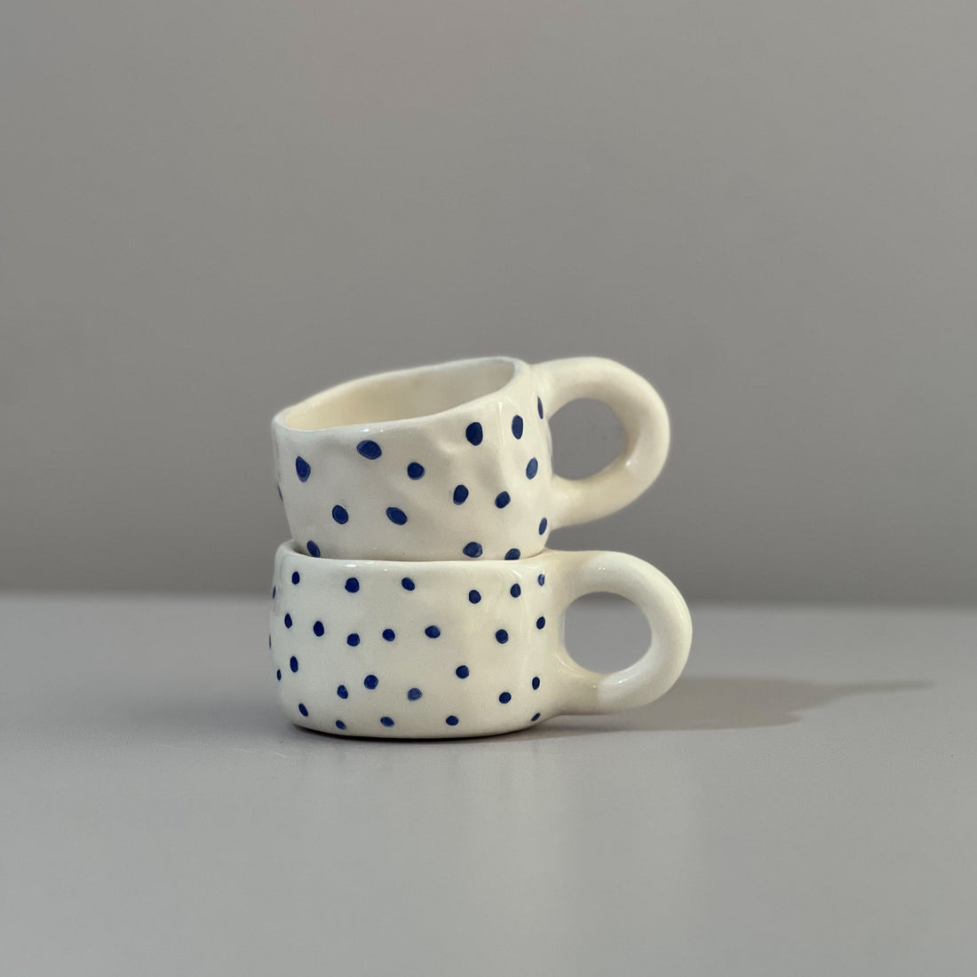 Blue Dots Coffee Cup