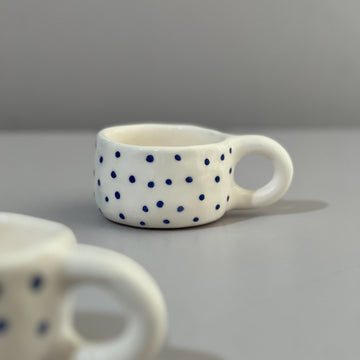 Blue Dots Coffee Cup