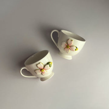 Pink Flower Tea Cup