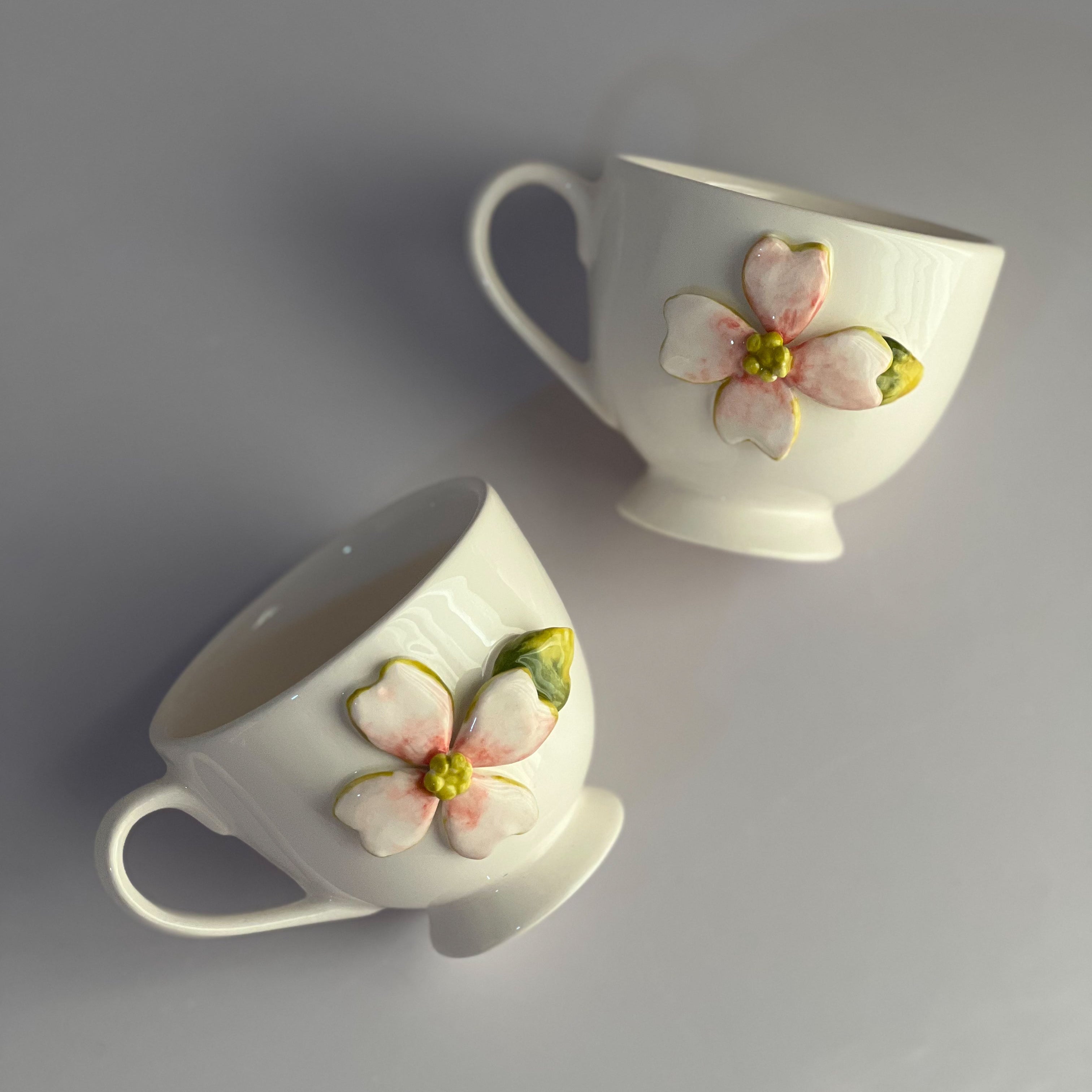 Pink Flower Tea Cup