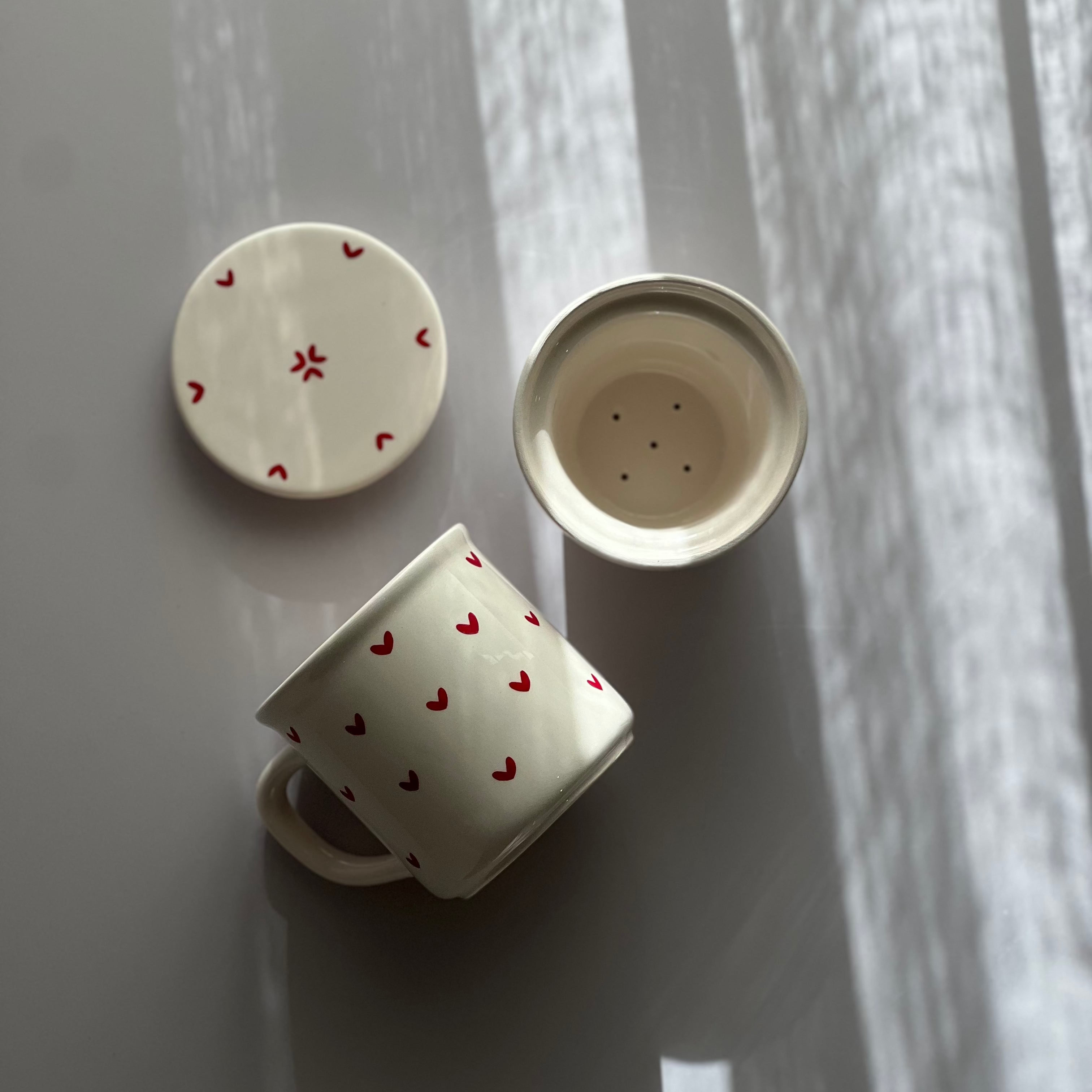 Hearts Mug With Stainer