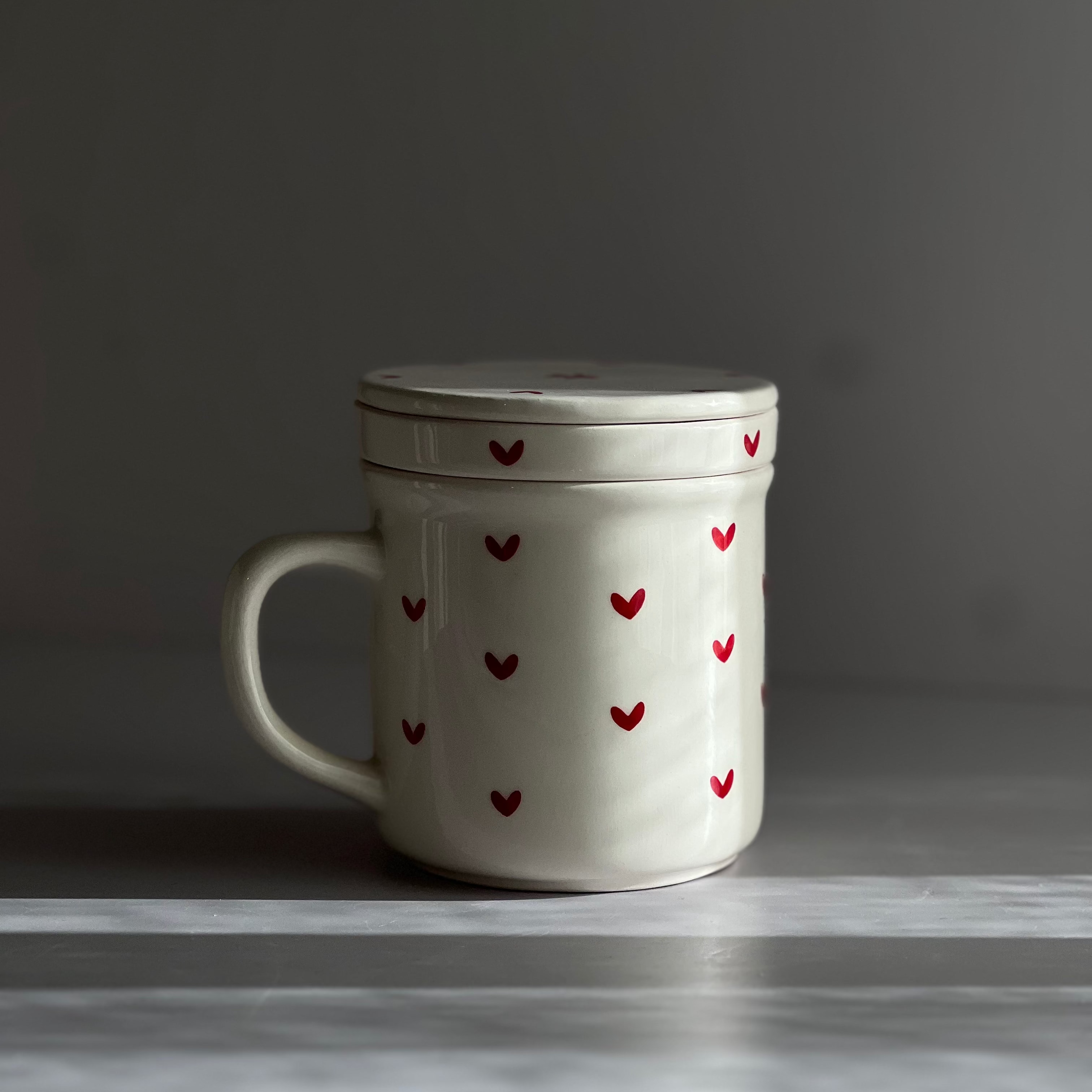 Hearts Mug With Stainer