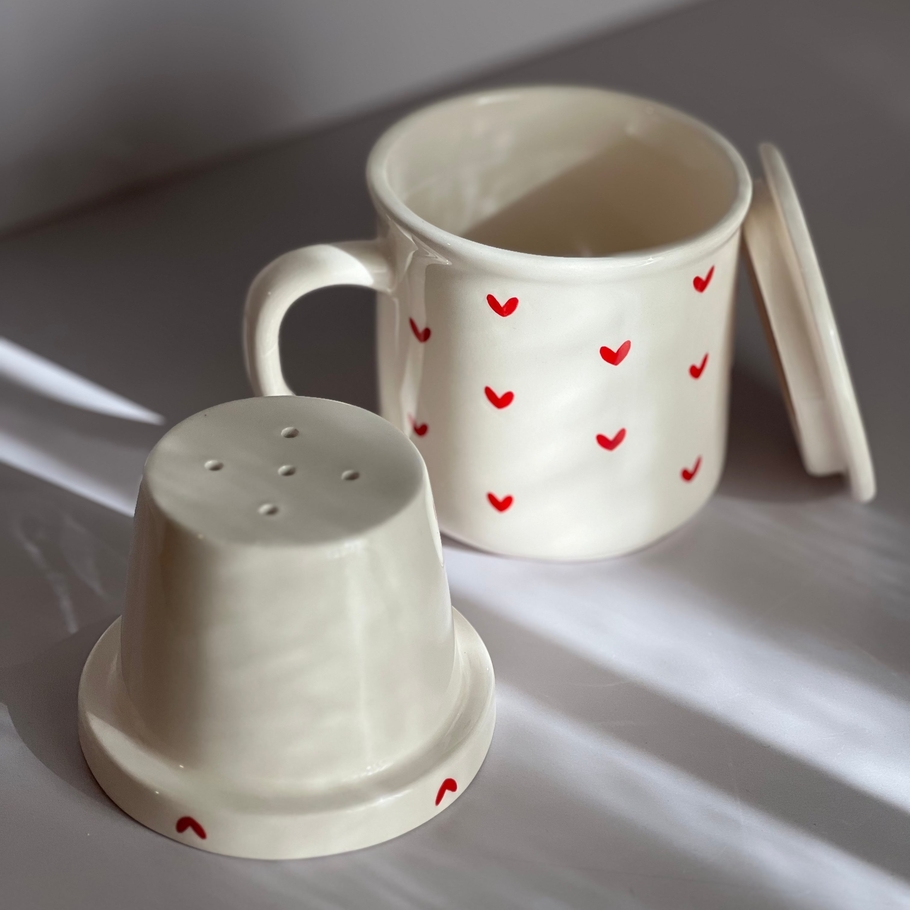 Hearts Mug With Stainer