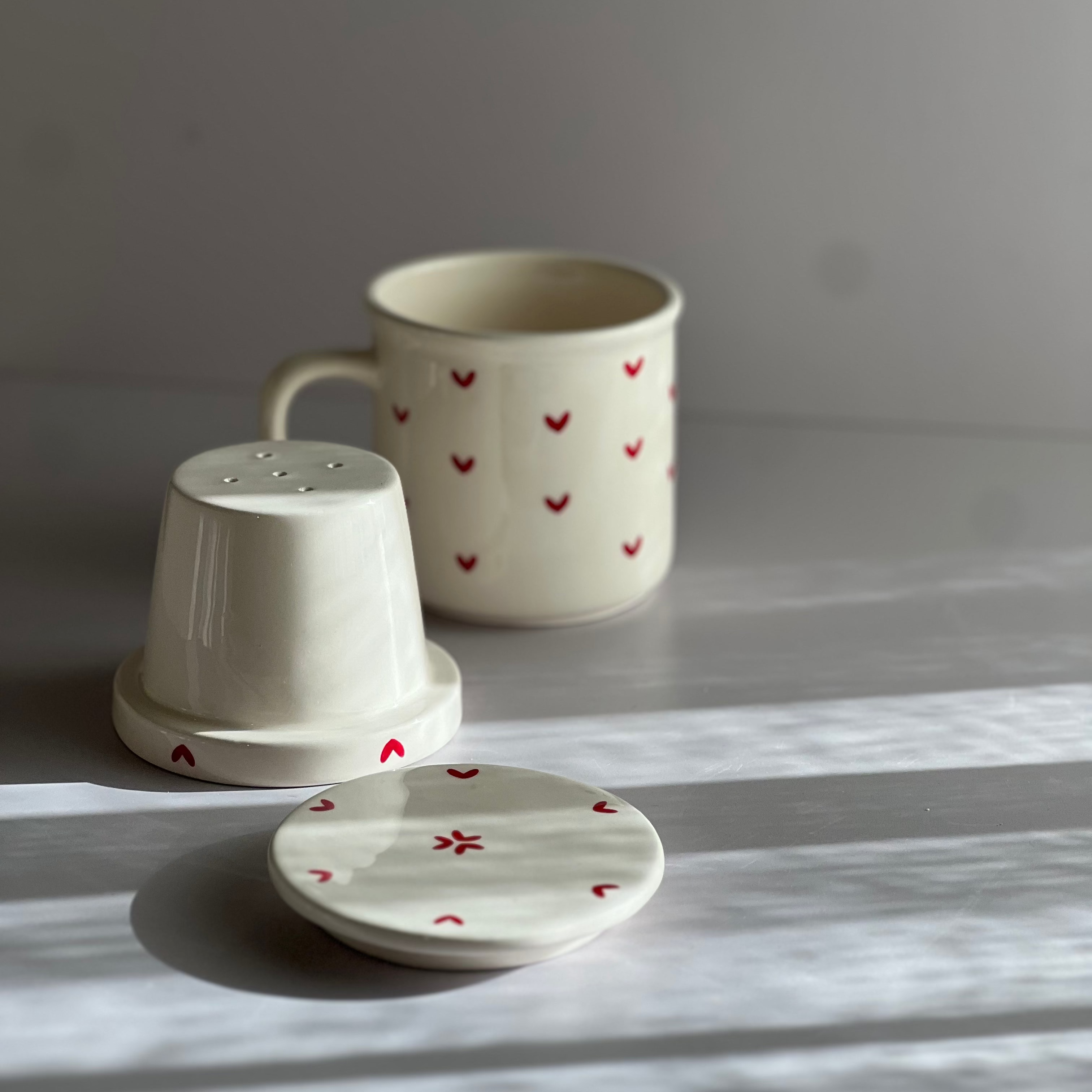 Hearts Mug With Stainer