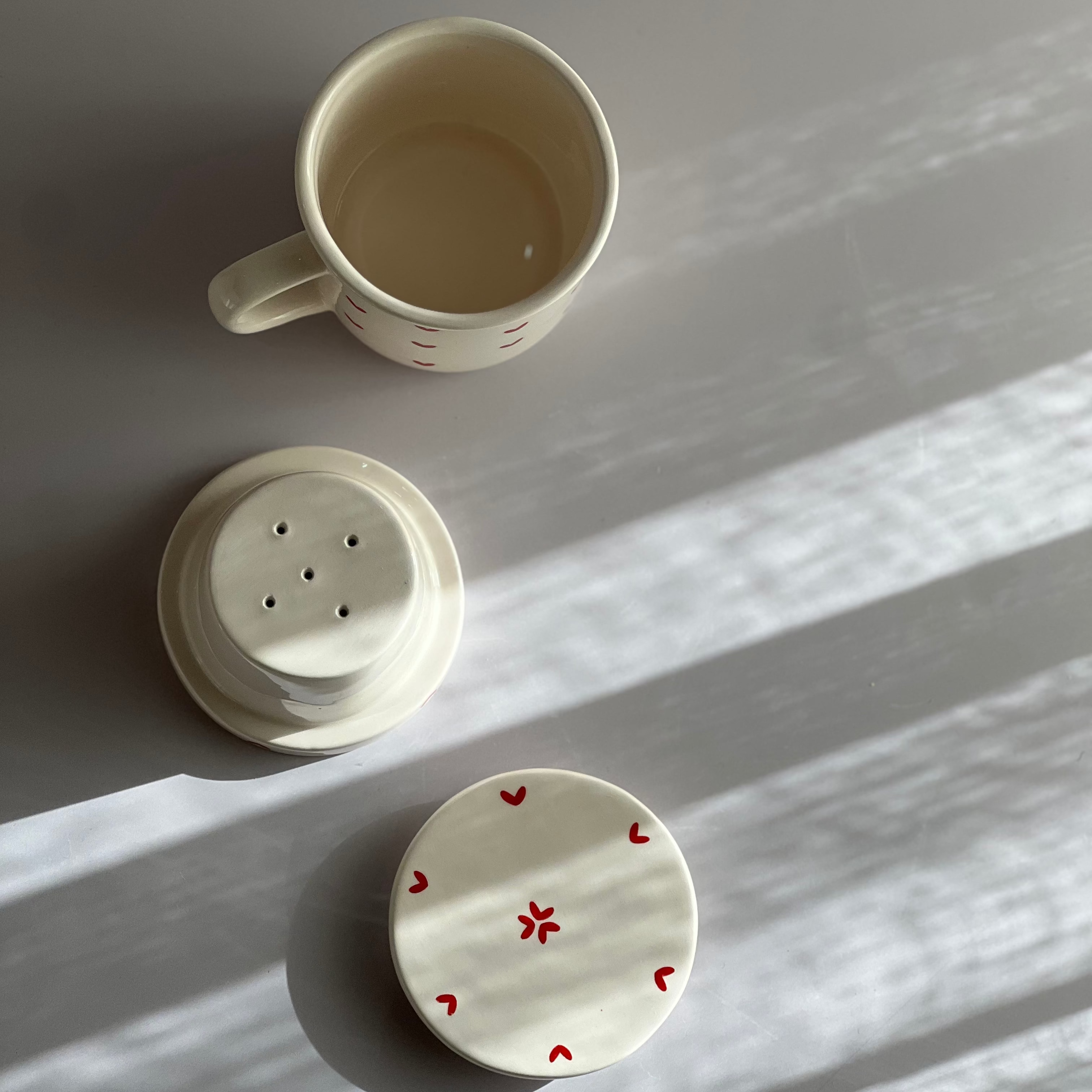 Hearts Mug With Stainer